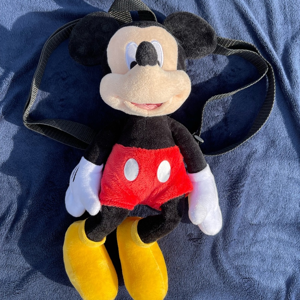 Mickey Mouse with back pack straps and pocket